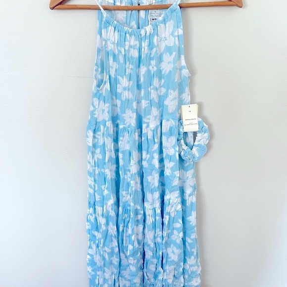 3 for $10 🌸 Blue and White Maxi Kids Dress - Picture 1 of 3